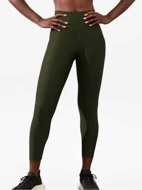 Athleta - Interval Stash High Rise 7/8 Legging - Green - Size Medium